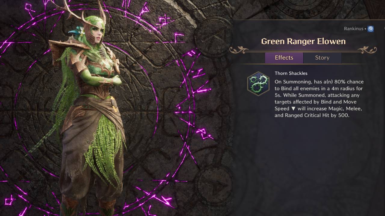 Green Ranger Elowen Guardian Skill