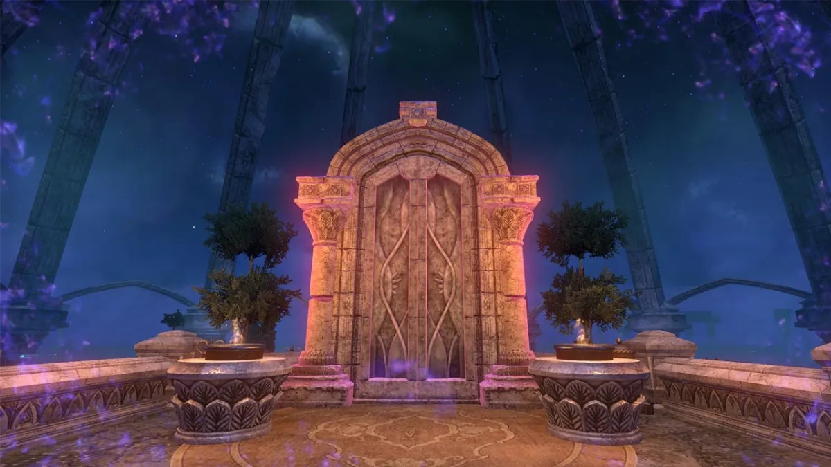 Door to the Wing of the Crows domain, which is shaped after Shalidor's Labyrinthian.