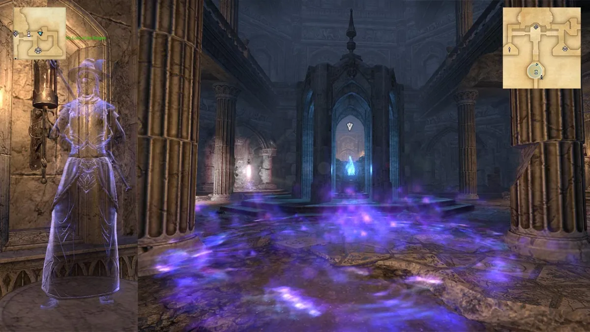 Ulfsild's Echo tells you to use the focus point in the portal room to find the Annotated Fable of the Dragon