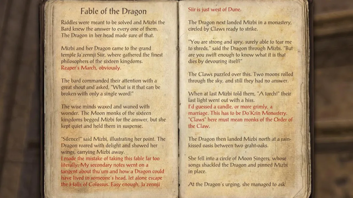 Fable of the Dragon (Annotated) 1