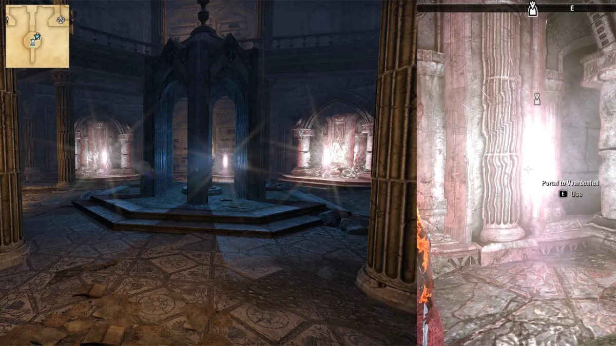 You can use the wayshrine or the portal to travel to Vvardenfell