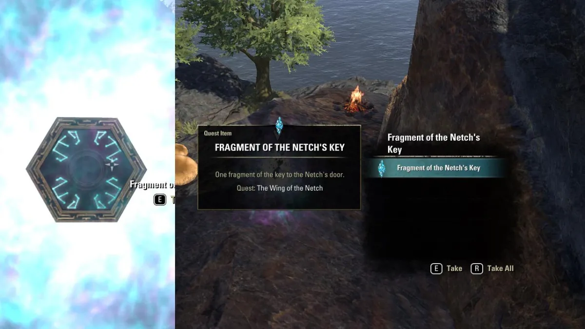 First fragment of the Netch key will appear on the last focus points location