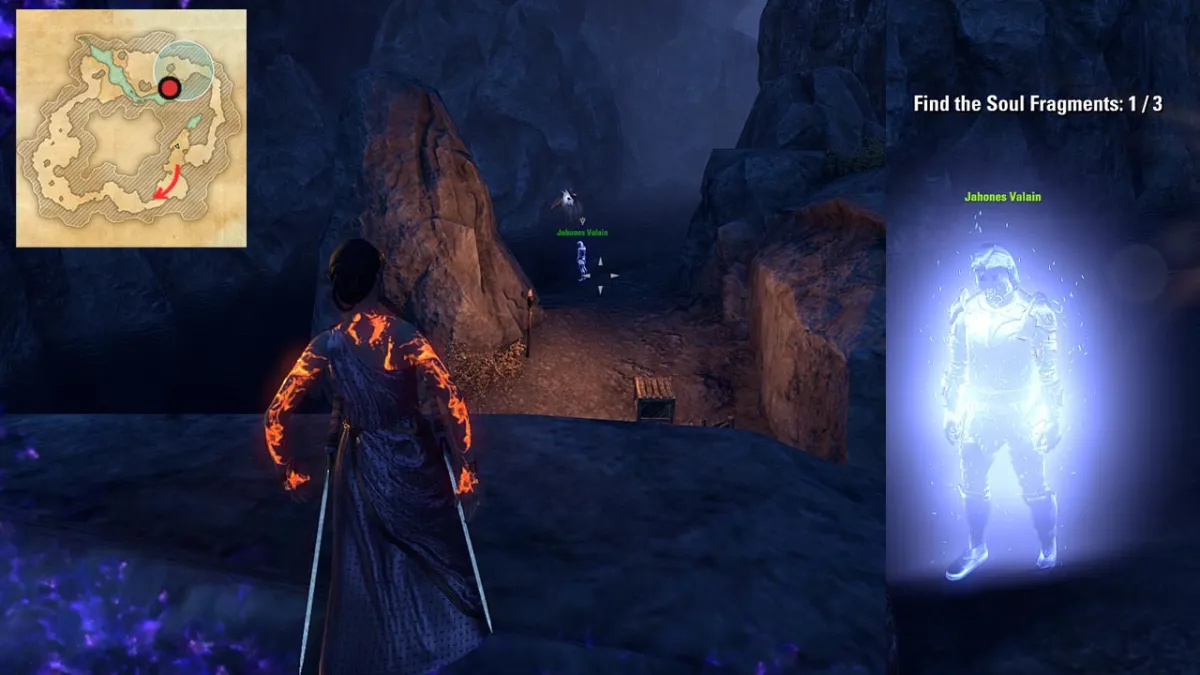 First Soul Fragment is in Dragon's Bridge Smuggler Caves.