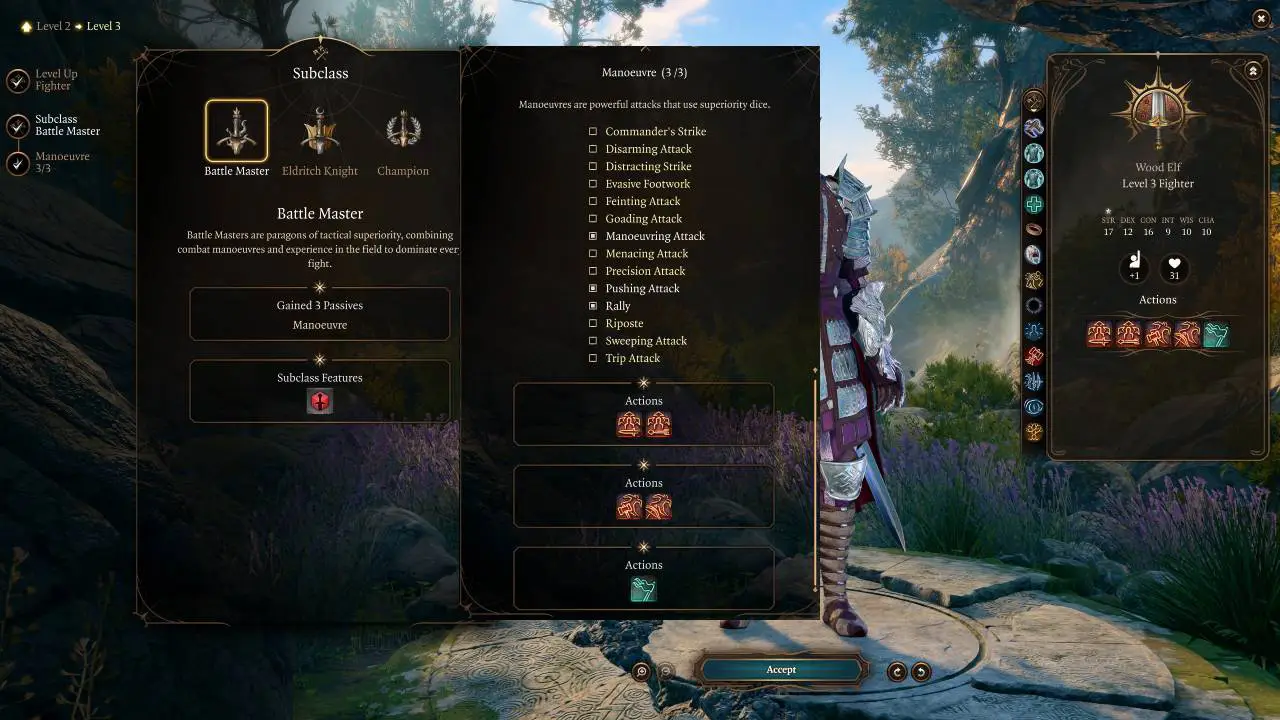 BG3 Fighter Build Battle Master Subclass 