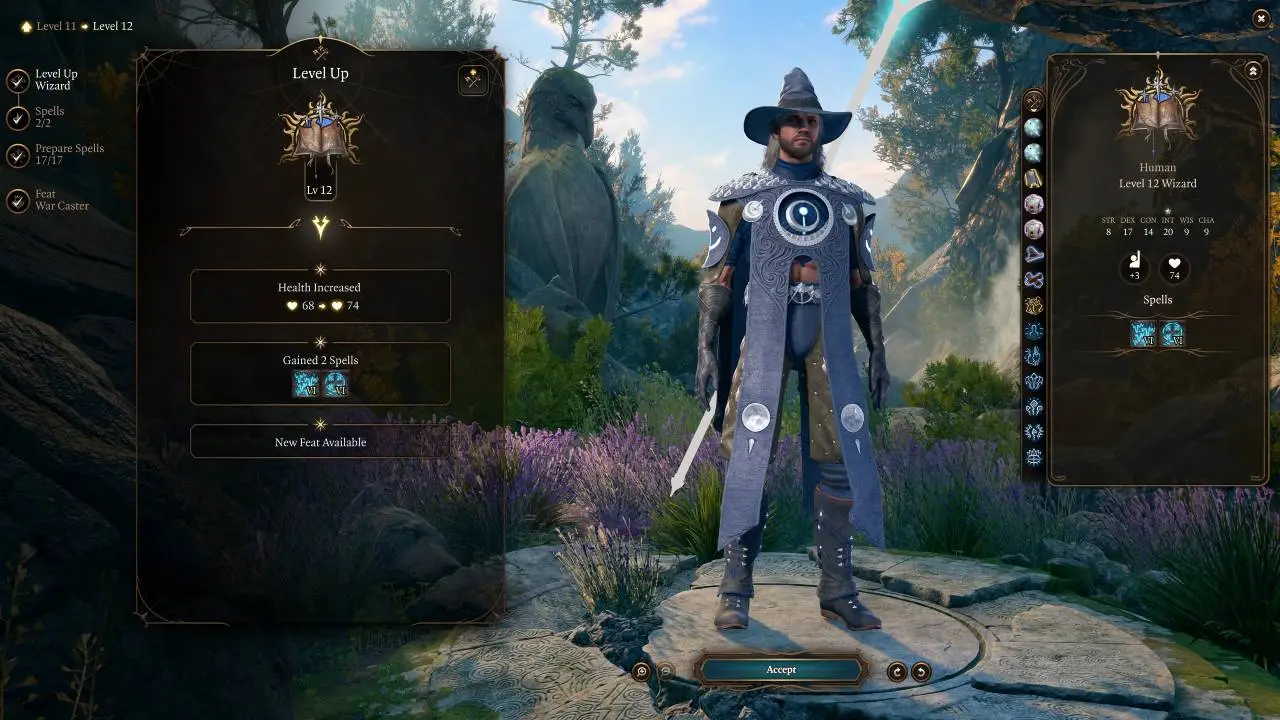 BG3 Wizard Build max level setup