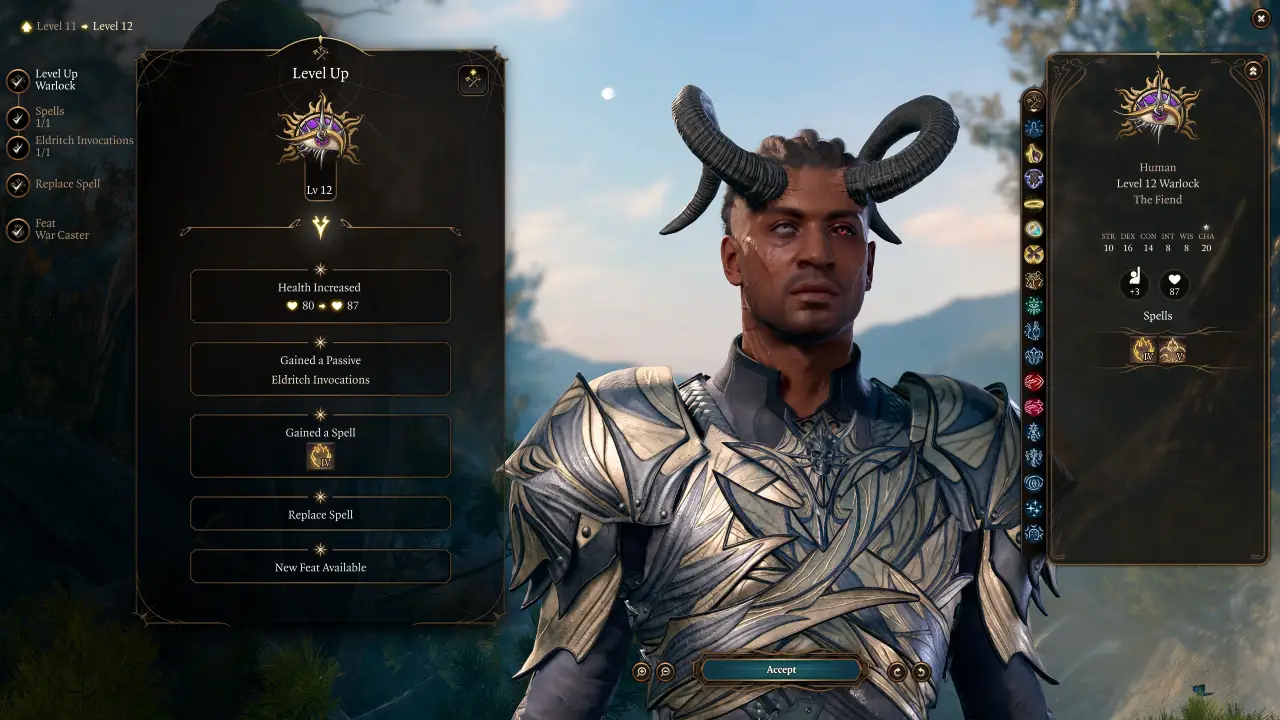 BG3 Wyll Build Max Level Stats