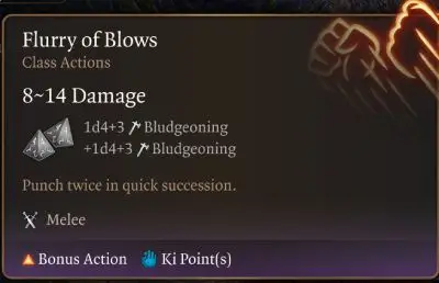 Flurry-of-Blows-ability BG3 Monk