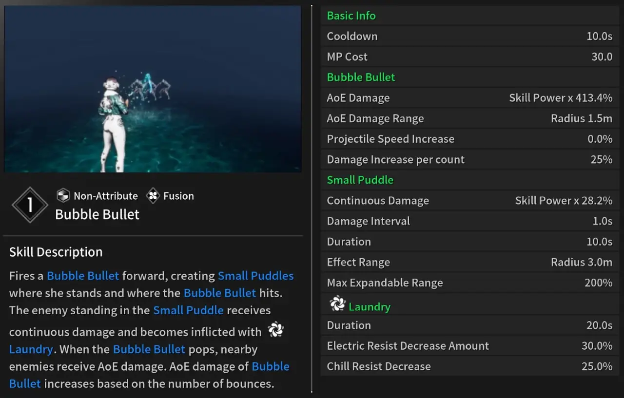 TFD Valby Build Bubble Bullet Skill Info