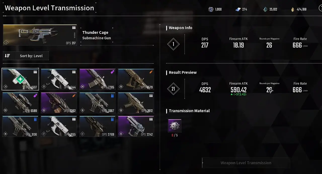 The First Descendant Weapon Level Transmission Guide