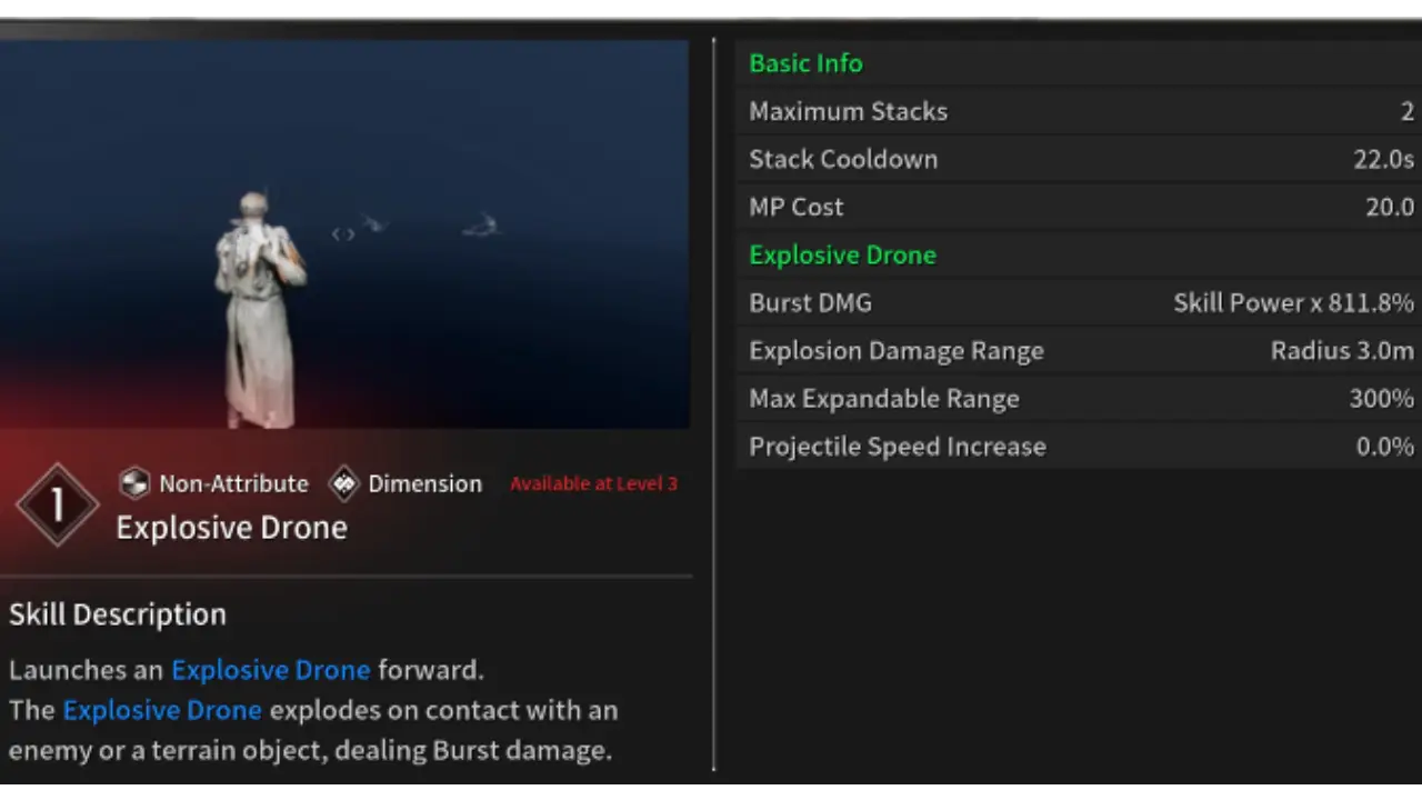 Explosive Drone Enzo Skill 2 The First Descendant