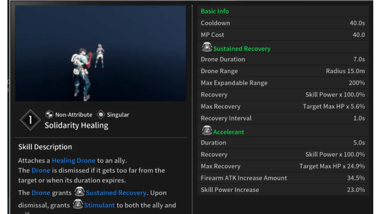 Solidarity Healing Yujin Skill 1 The First Descendant