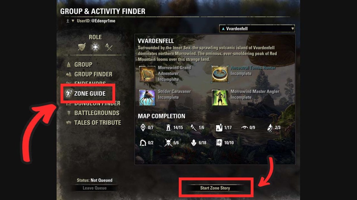 Zone guide: Start zone story in ESO