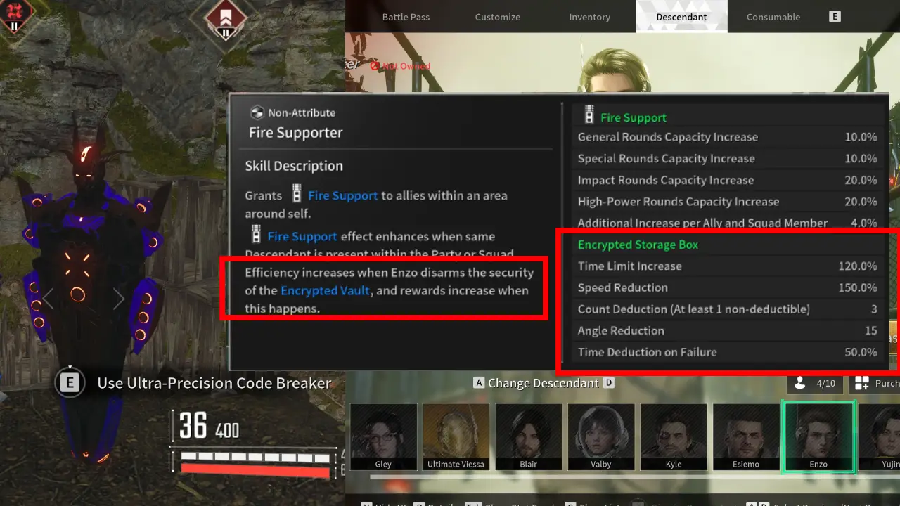 The First Descendant Enzo Encrypted Vault task