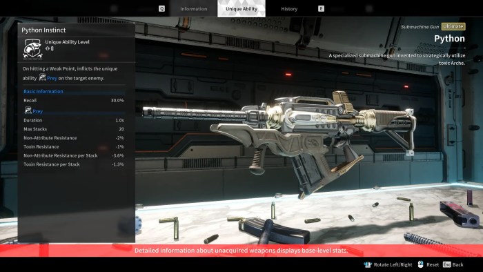 The First Descendant Python Submachine Gun