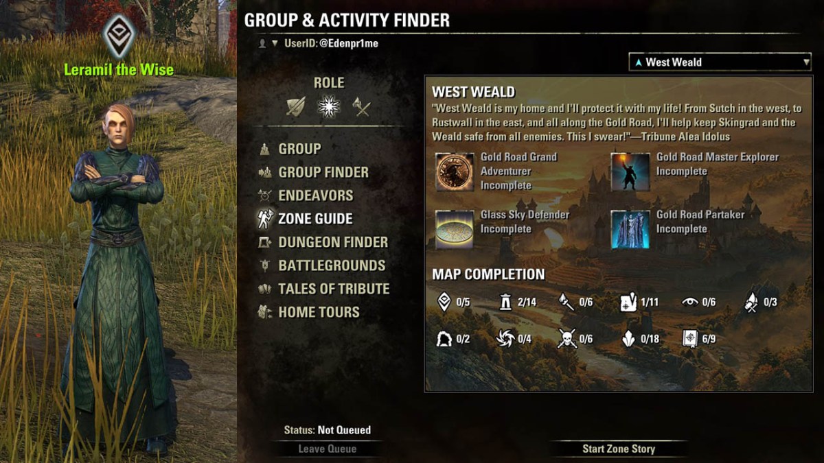 Champion of the Gold Road achievement for Wildburn Lynx Mount in ESO