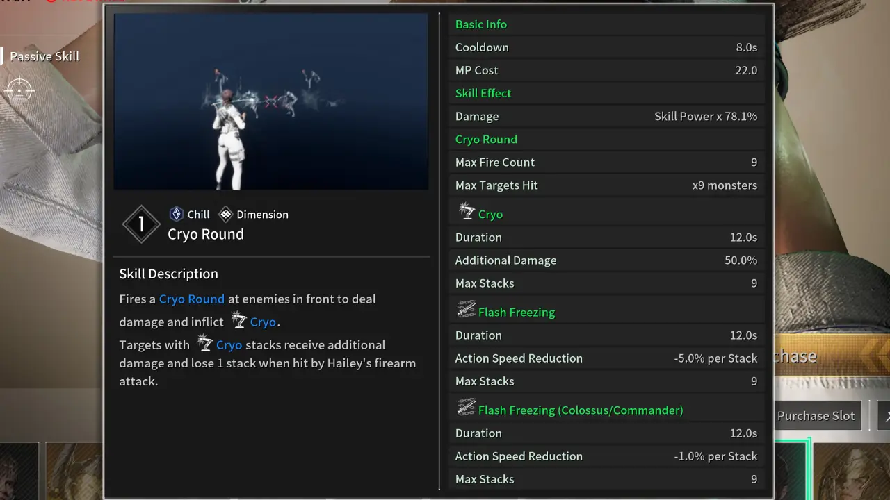 Cryo Rounds Skill Hailey THe First Descendant