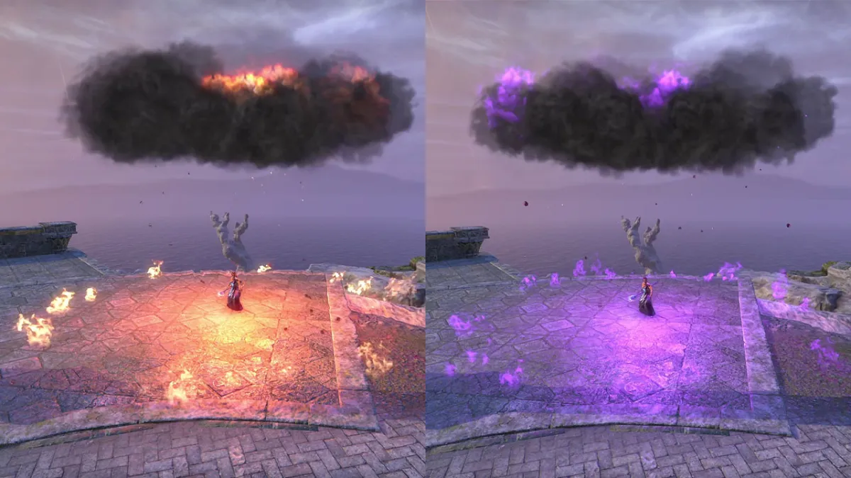 Fire Eye of the Storm Elemental Storm, Violet Purple Skill Style in ESO