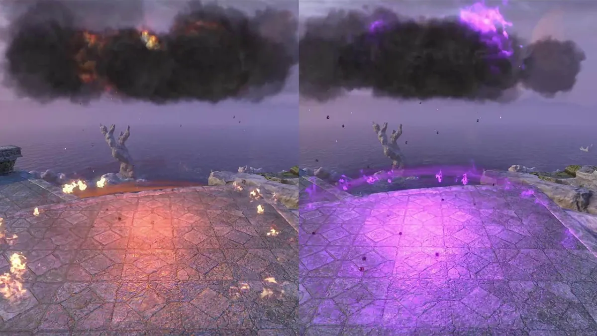 Fire Elemental Storm, Violet Purple Skill Style in ESO