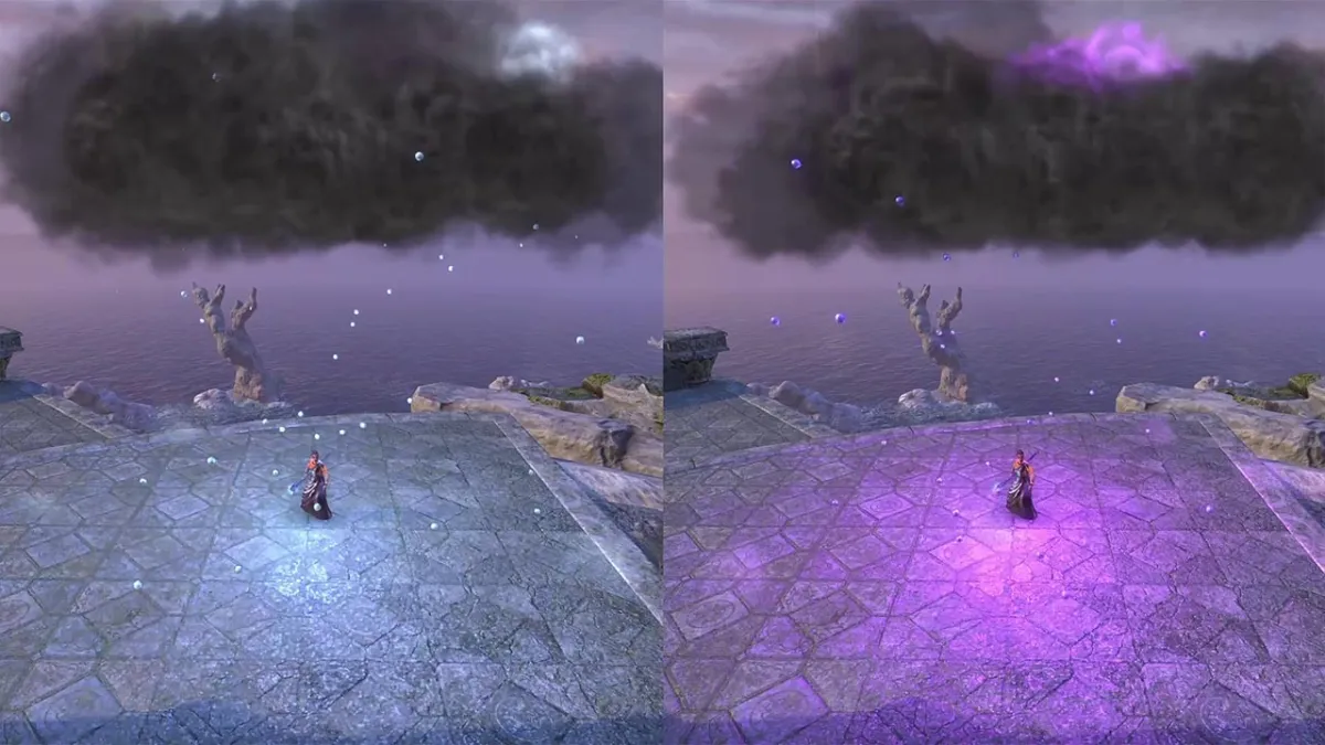 Ice Eye of the Storm Elemental Storm, Violet Purple Skill Style in ESO