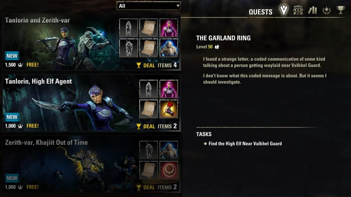 Unlock Tanlorin from the ESO Crown Store