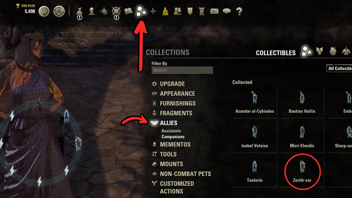 Zerith-var How to summon companions in ESO