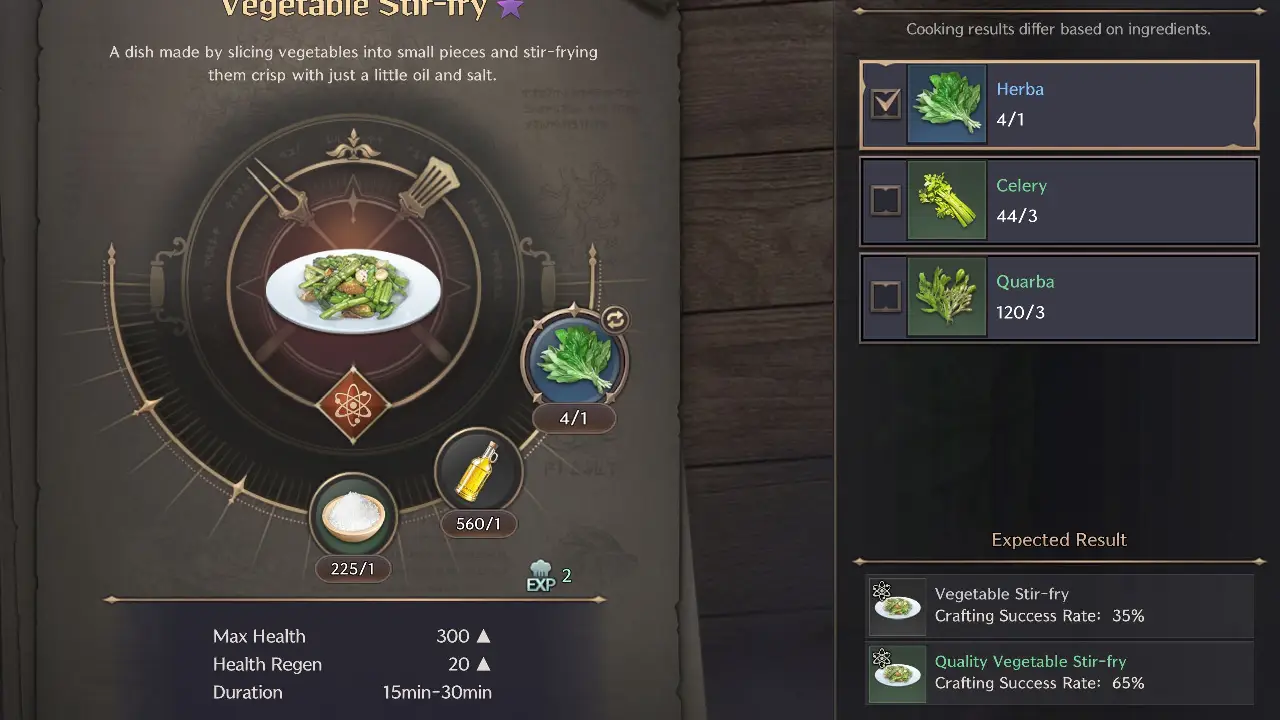 Vegetable Stir-fry buff food throne and liberty