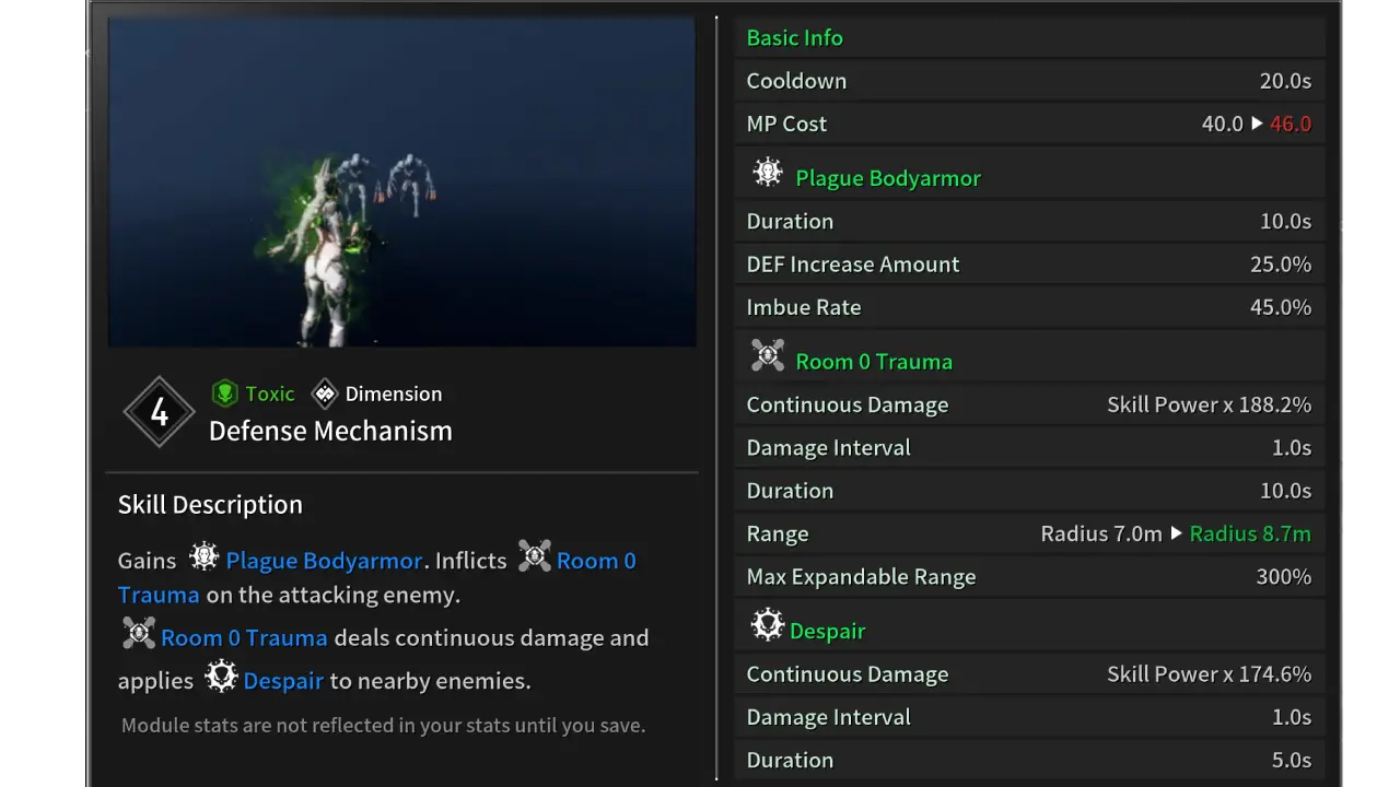 Freyna Defense Mechanism Skill Stats The First Descendant