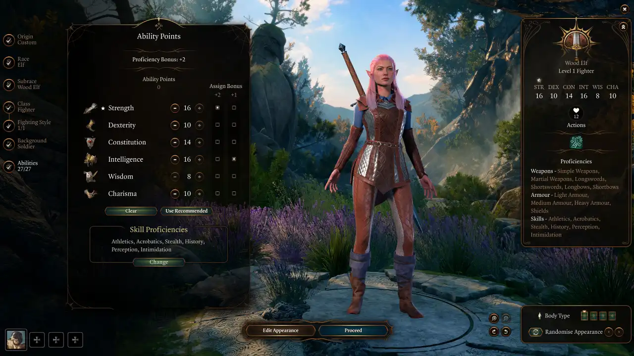 BG3 Eldritch Knight Character Creation