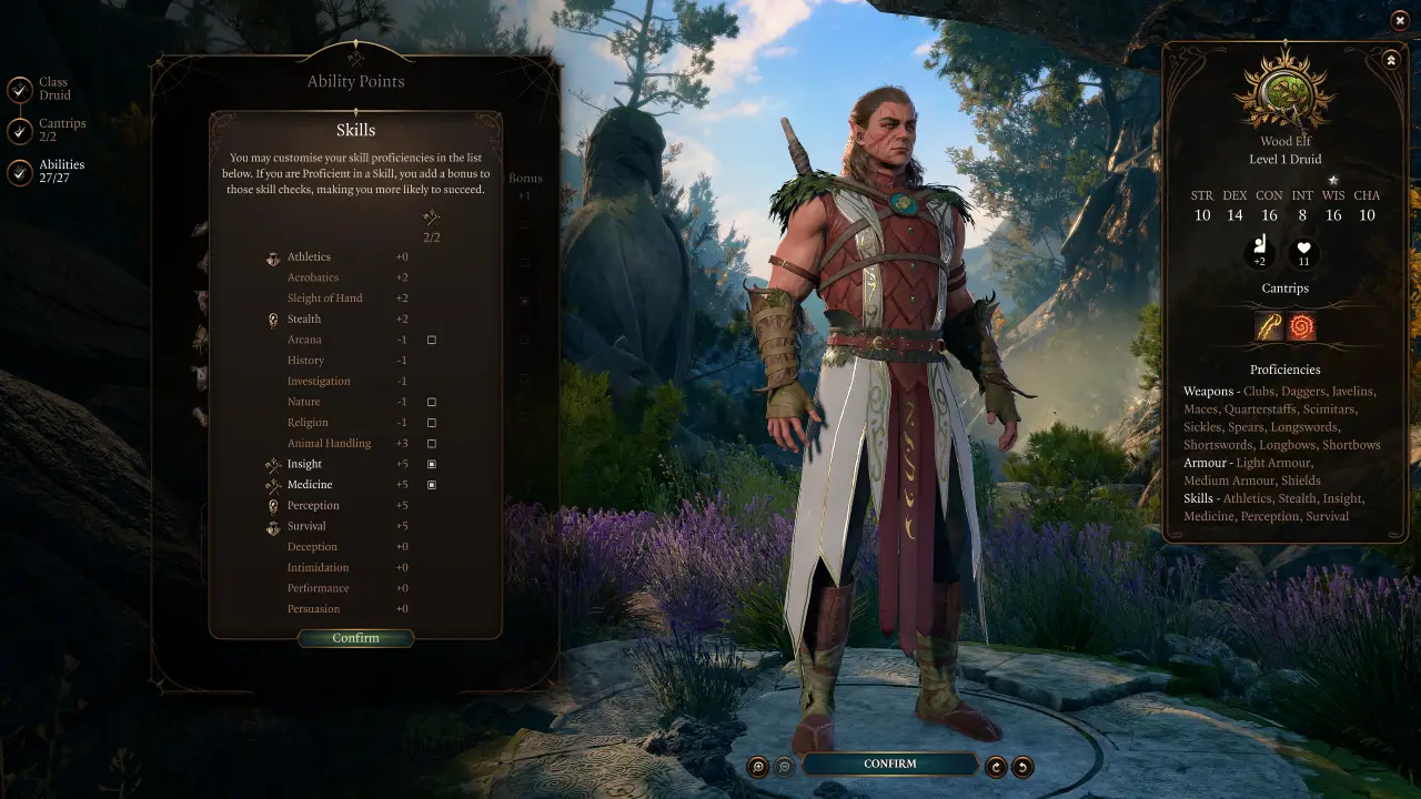 BG3 Halsin Build Skills