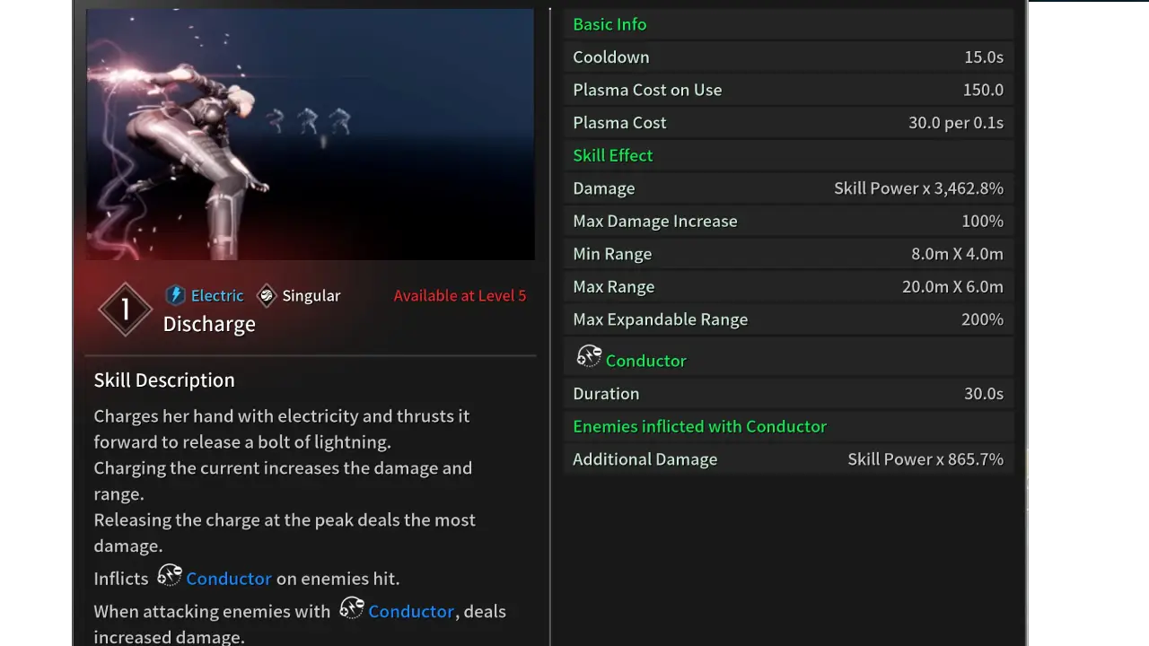 Discharge Skill Description Ines Build The First Descendant