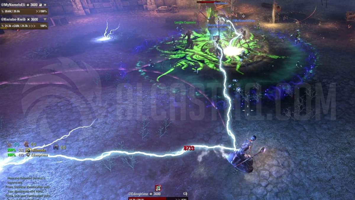 ESO Prime Sorcerer Vandorallen Chain Lightning