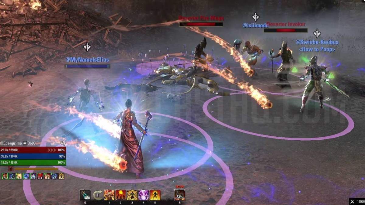 ESO Siege Master Malthoras Fire Bombs being cast