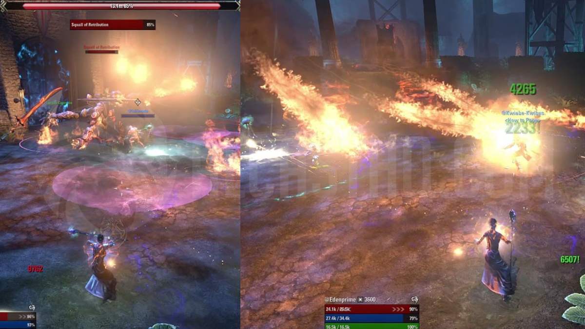 ESO Squall of Retribution Six Sword Assault - Engulfing Flame