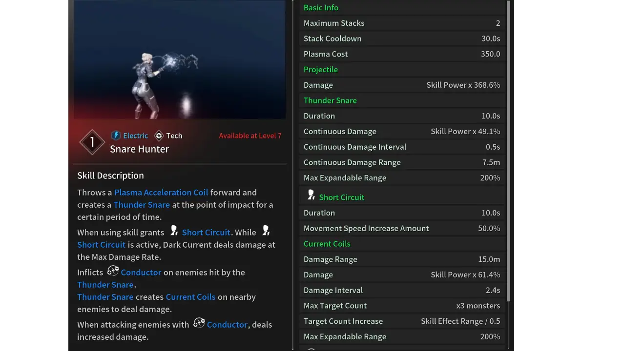 Snare Hunter Skill Description Ines Build The First Descendant
