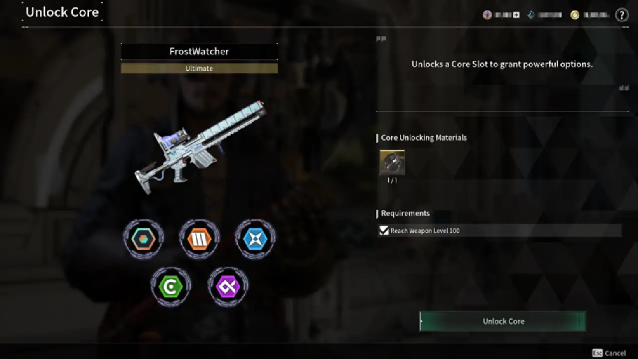 The First Descendant Weapon Core Unlocking