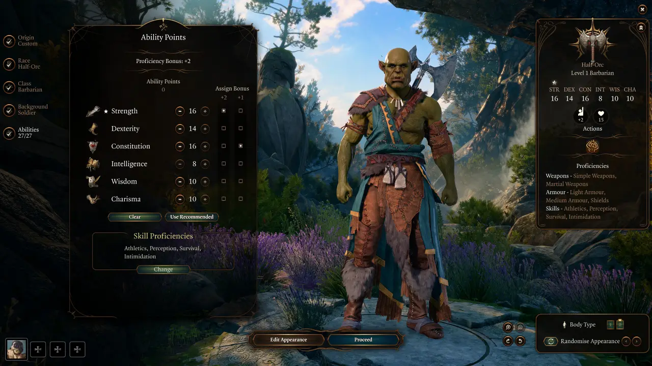 BG3 Barbarian Build Best Abilities