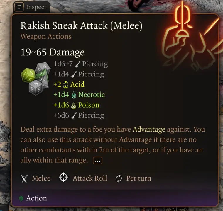 BG3 Dark Urge Sneak Attack Damage
