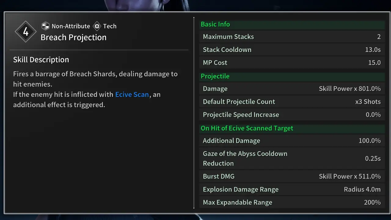 Breach Projection skill Nell TFD