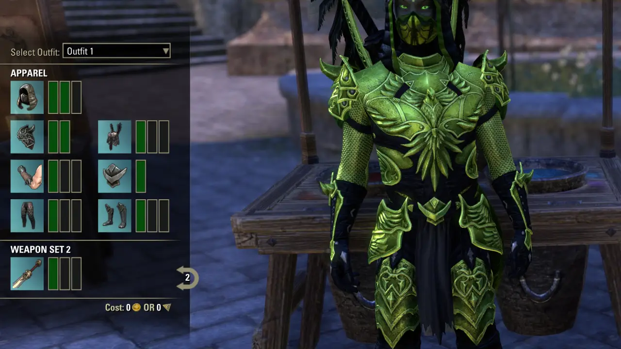 ESO Arcanist Subclass Build Outfit Color Palette