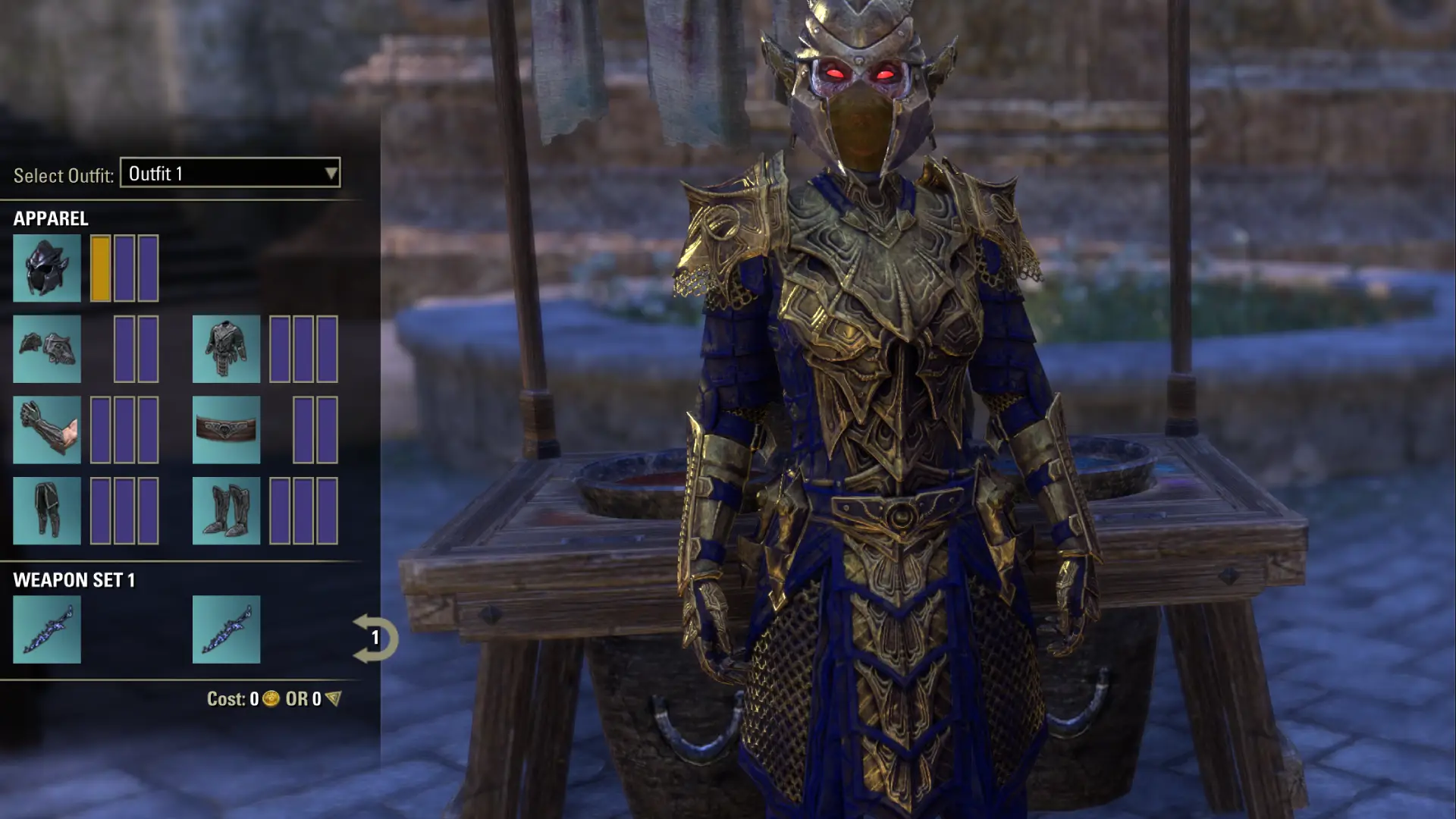 ESO Nigthblade Subclasses Build Outfit Color Palette