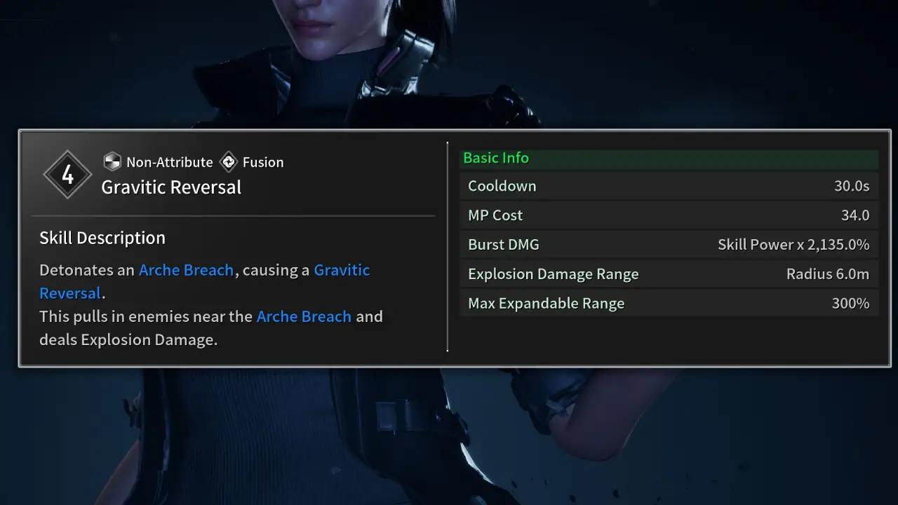Gravitic Reversal skill Nell TFD