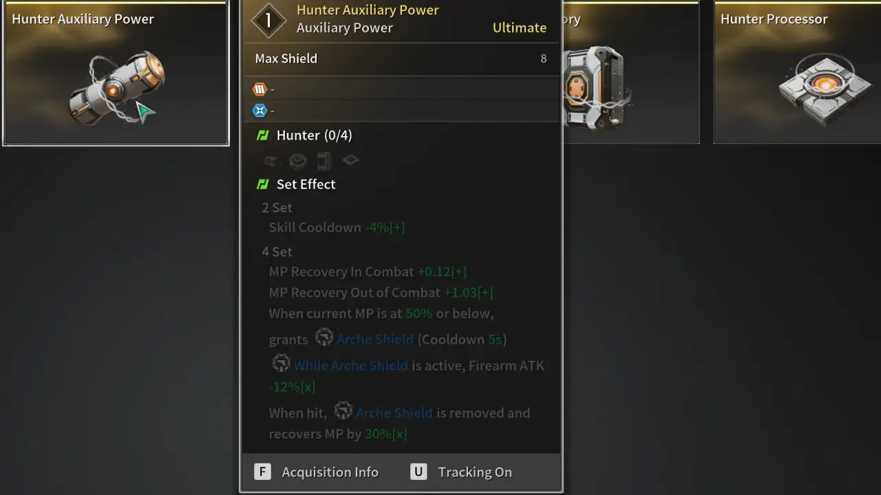 Hunter External Components Set The First Descendant
