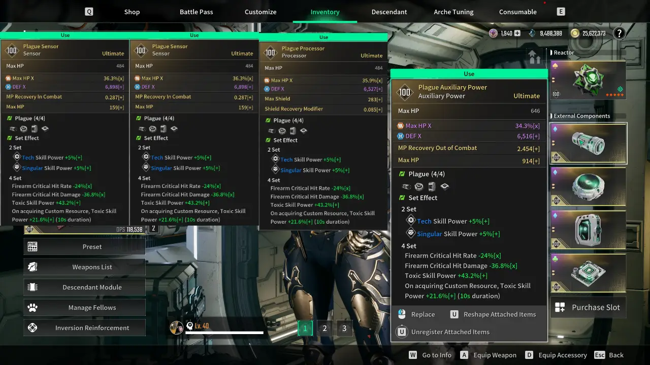 Plague Set The First Descendant Freyna Build
