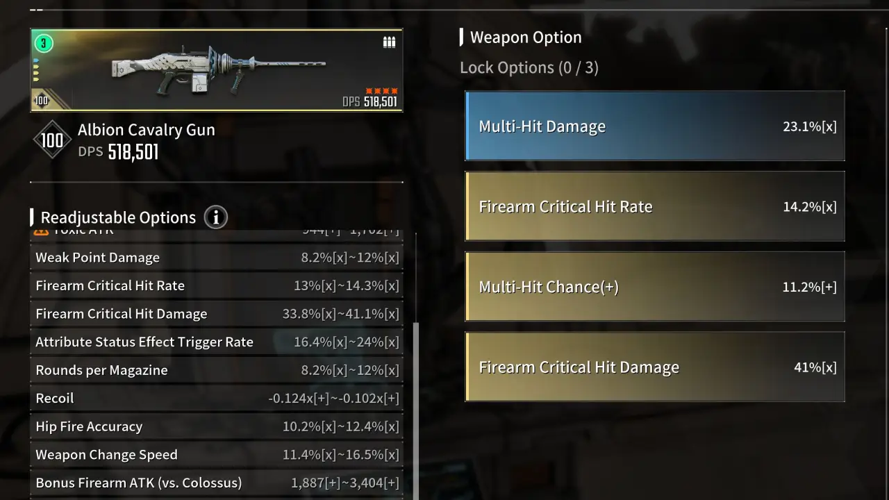 Albion Cavalry Gun Build Weapon Readjustment Setup TFD