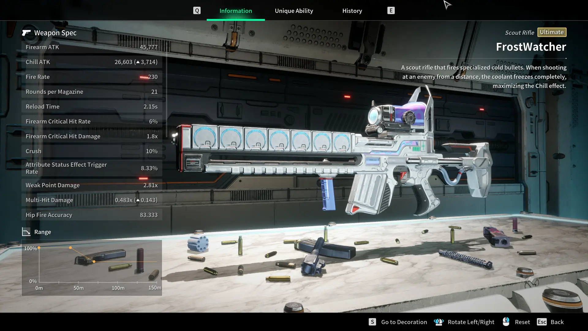 The First Descendant Frost Watcher Build Stats