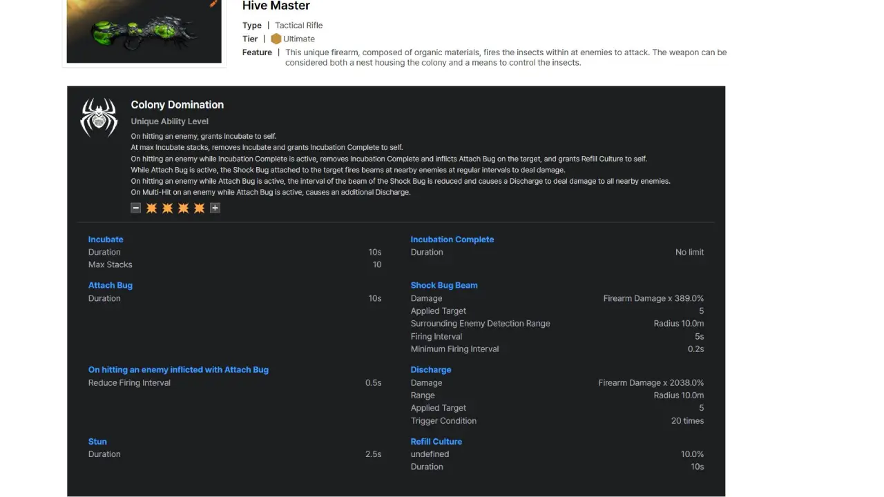 The First Descendant Hive Master Build Info