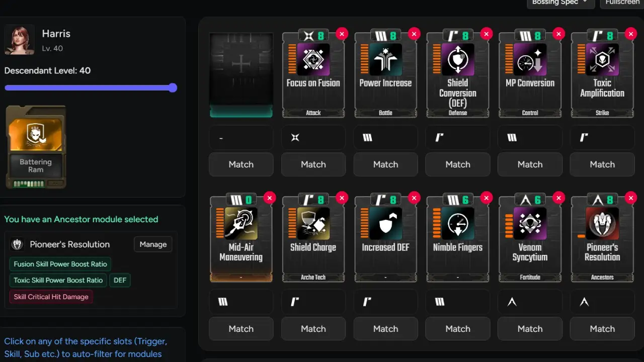 TFD Harris Bossing Build