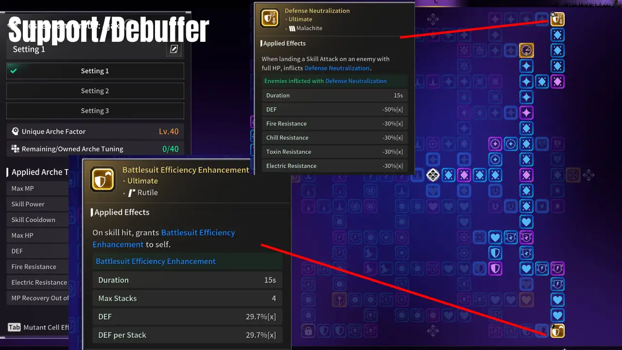 Ajax Support Debuffer Arche Tuning TFD