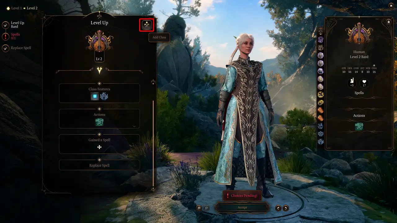 BG3 Bardlock How to add Warlock Class