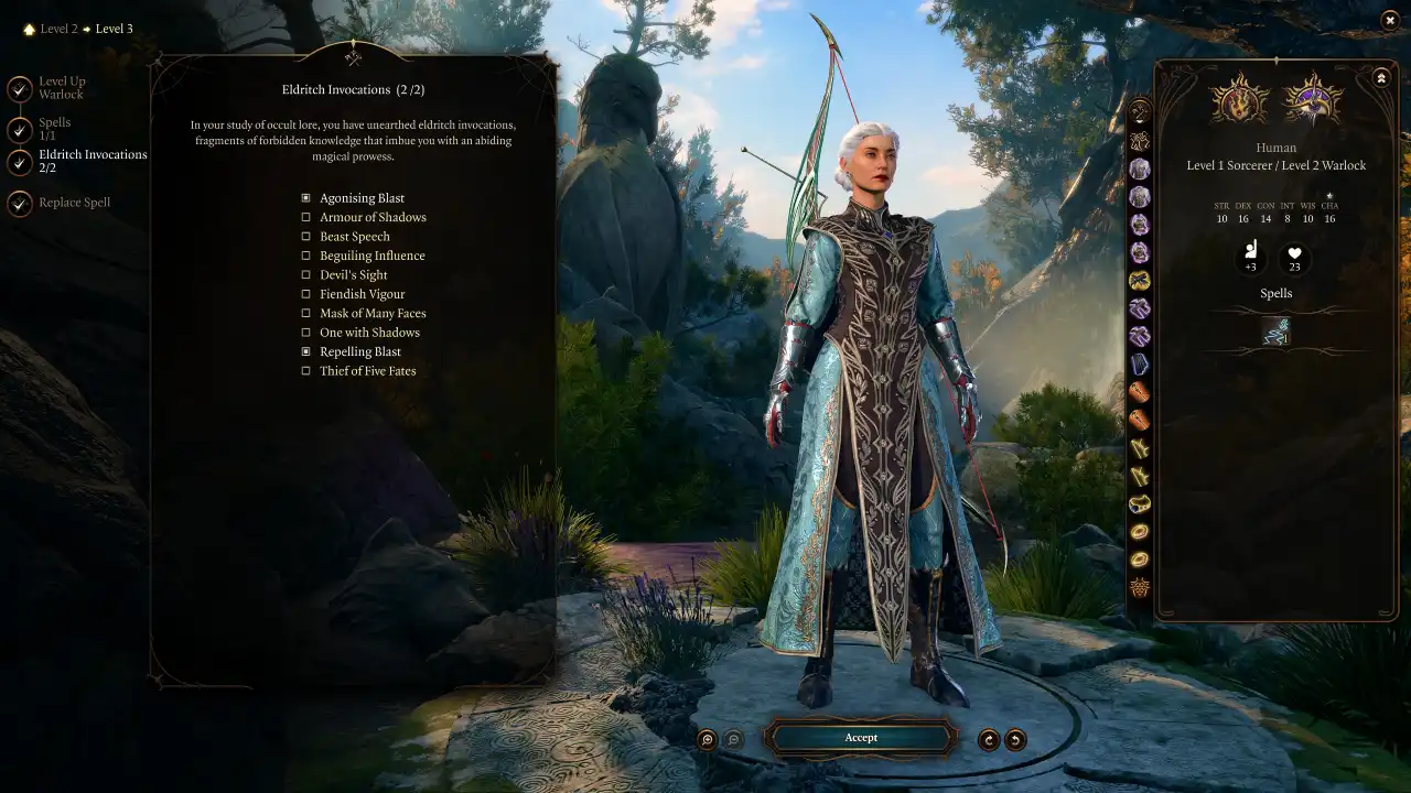 BG3 Eldritch Blaster Build Level 3